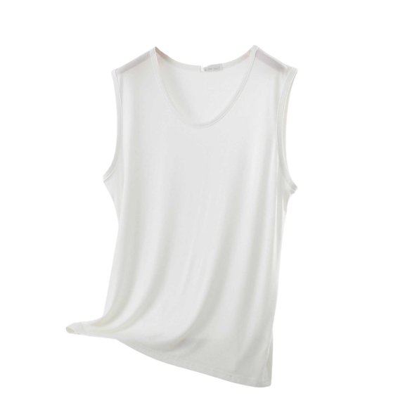 Besolor Plus Size Pajamas Tank Tops for Women Crew Neck Sleeveless T-Shirts Summer Lightweight Thin Comfy Loose Loungewear Basic Tee Tanks
