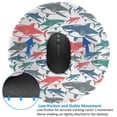 thumbnail image 4 of Disketp Colorful Shark Small Mouse Pad 7.9x7.9 Inches,Washable Round Mousepad For Office Laptop Computer,Non-Slip Rubber Base Mouse Pads For Wireless Mouse, 4 of 9