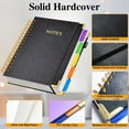 thumbnail image 3 of AGCAN Lined Spiral Journal Notebook, 5.7"x 8.2" 5 Subject Notebook with Removable Dividers & Tabs, 150 Sheets College Ruled Notebook for Women, Men, Office, School, Black, 3 of 8