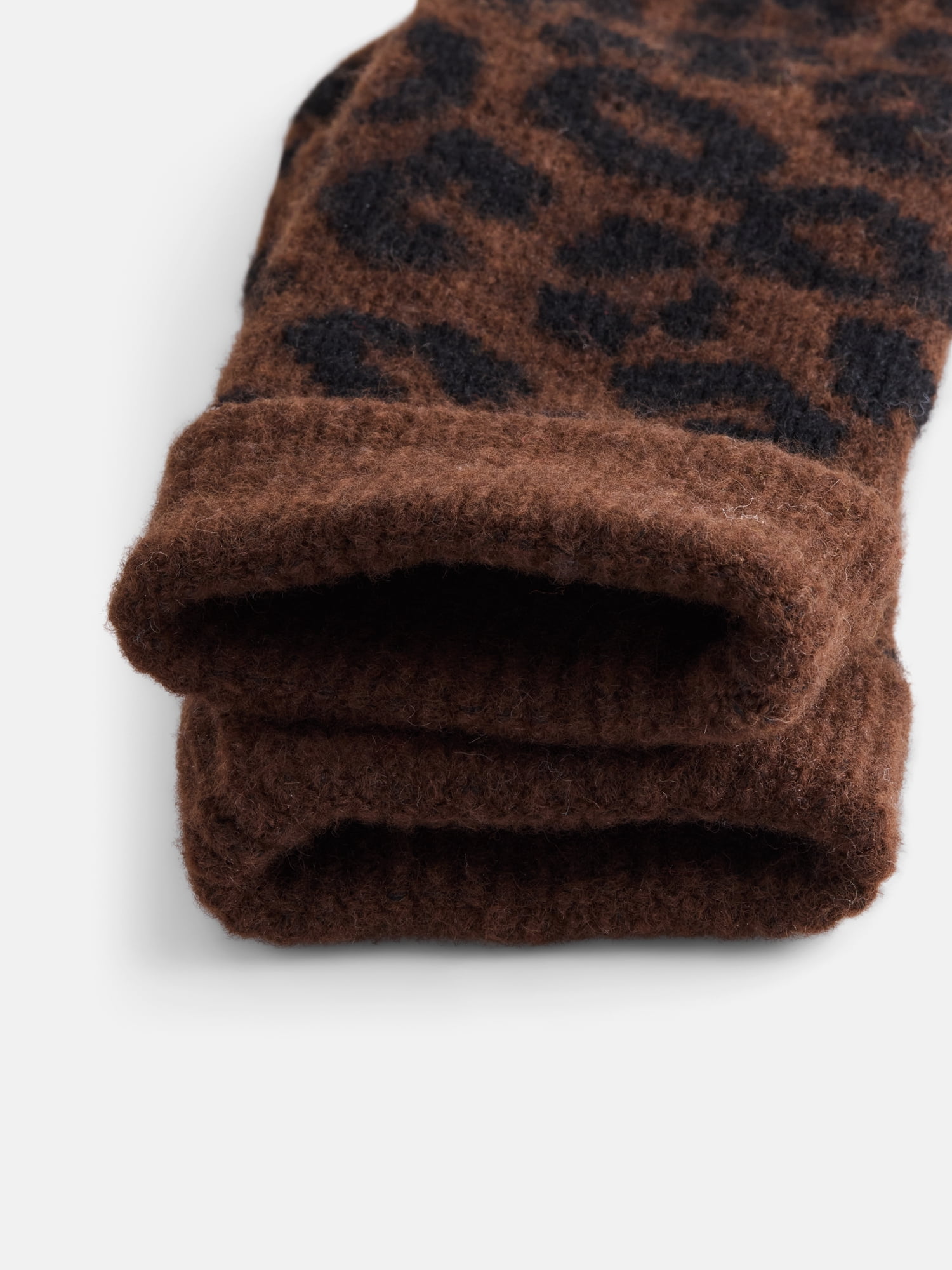 Scenario Women's Knit Mittens, Brown Stallion