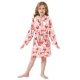 thumbnail image 6 of FORMRS Niños Bathrobe Unisex Hooded Robe Soft Plush Pajamas Sleepwear, Size 4-6T, Bunnies and Hearts, 6 of 7
