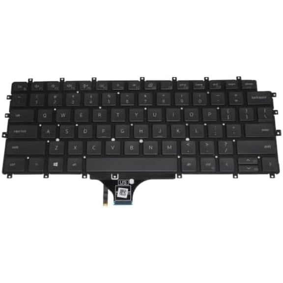 New US Black English Backlit Laptop Keyboard (Without palmrest) for Dell Latitude 9510 9520 P/N:1JHJY 01JHJY Light Backlight