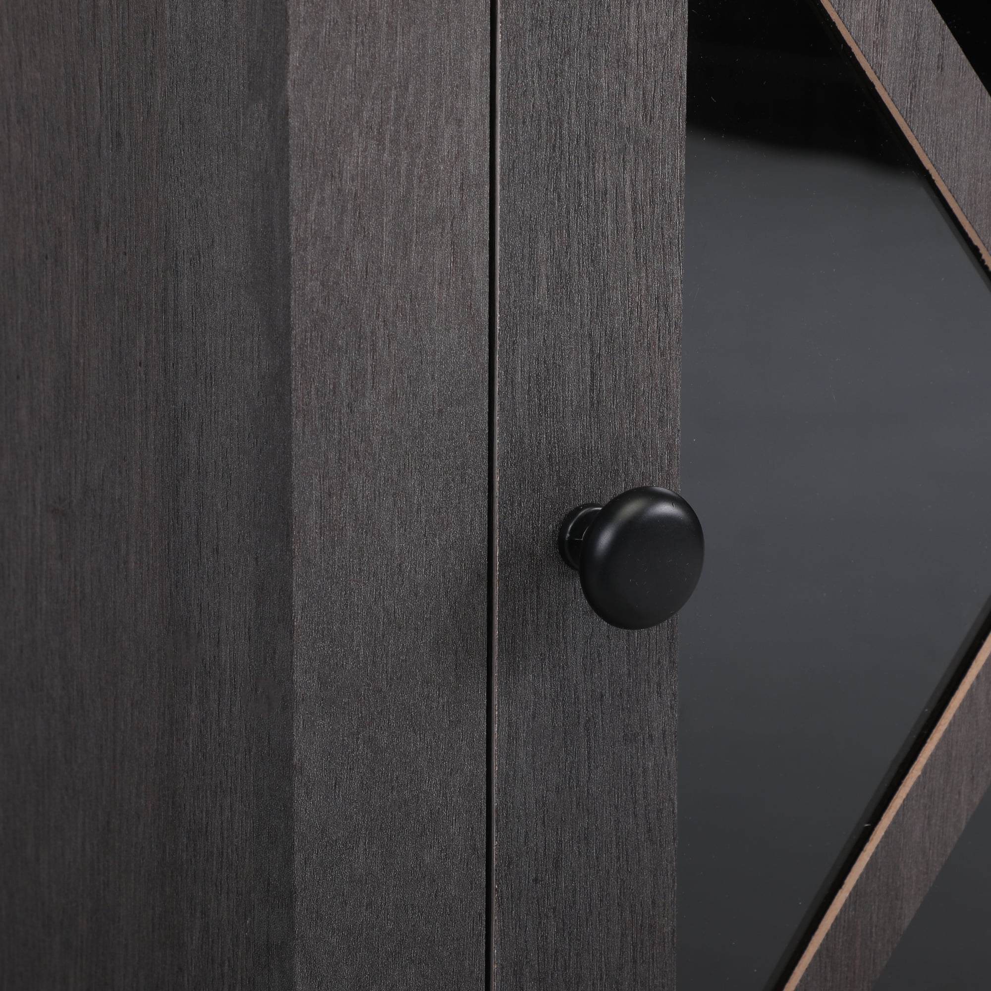 Private Jungle Set of 2 Vintage Wood Nightstand End Table Accent Cabinet W/Glass Door for Bedroom Office,Dark Gray Private Jungle Set of 2 Vintage Wood Nightstand End Table Accent Cabinet W/Glass Door for Bedroom Office,Dark Gray