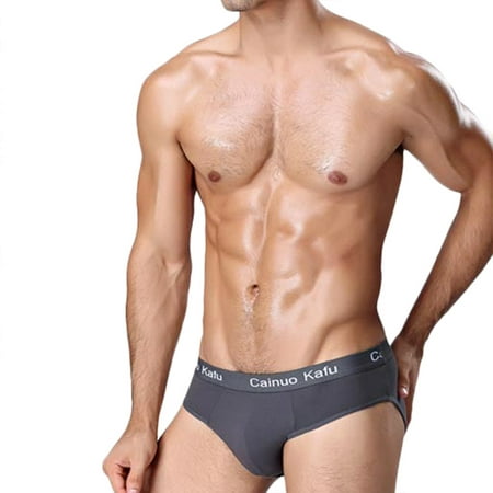 

Medcursor Soft Breathable Soft Briefs Splicing Knickers Underpants Men s Solid Color Men s underwear