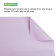 thumbnail image 4 of Uxcell Flower Wrapping Paper Waterproof Floral Wrap Bright Purple 22.8 x 22.8 Inch Used for DIY Bouquet Packaging 20 Pcs, 4 of 7