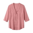 thumbnail image 5 of Men's Lace-Up Solid Color Mid-Sleeve Casual T-Shirt, 5 of 5