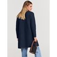 thumbnail image 4 of ANRABESS Cardigan en Tricot à devant Ouvert pour Femmes, Manches Longues, Col à Revers, Décontracté, Uni, Élégant, Veste Chandail, 4 of 9