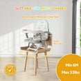 thumbnail image 4 of Folding Baby Booster Seat for Dining Table, Portable Toddler Chair with 4 Adjustable Heights and 3-Point Harness, Travel Booster Seat for Indoor/Outdoor, 4 of 10