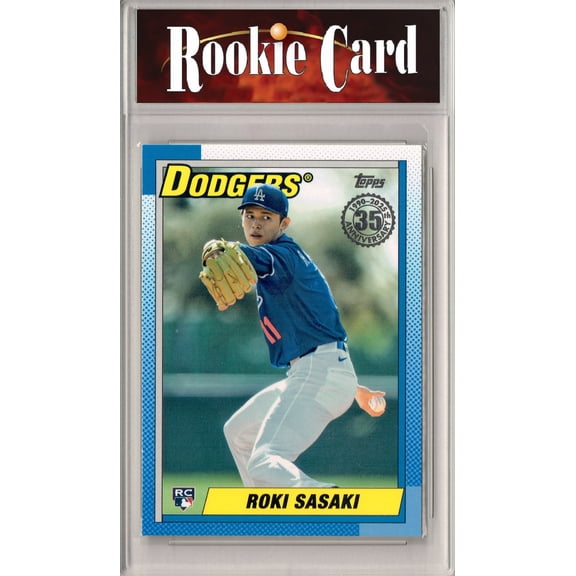 Certified Mint+ Roki Sasaki 2025 Topps #90B2-37 1990 Throwback Rookie Card Los Angeles Dodgers