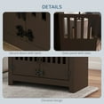 thumbnail image 5 of PawHut Dog Food Storage Cabinet with Bowls & Dog Feeding Station, Espresso, 5 of 9