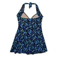 thumbnail image 2 of NWSC Women's Plus Size Swimdress Swimsuit Retro Halter 18 - 24W Confetti, 2 of 2