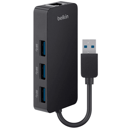 UPC 745883671960 product image for Belkin USB 3.0 3-Port Hub with Gigabit Ethernet Adapter (EOL 07/15/22) | upcitemdb.com