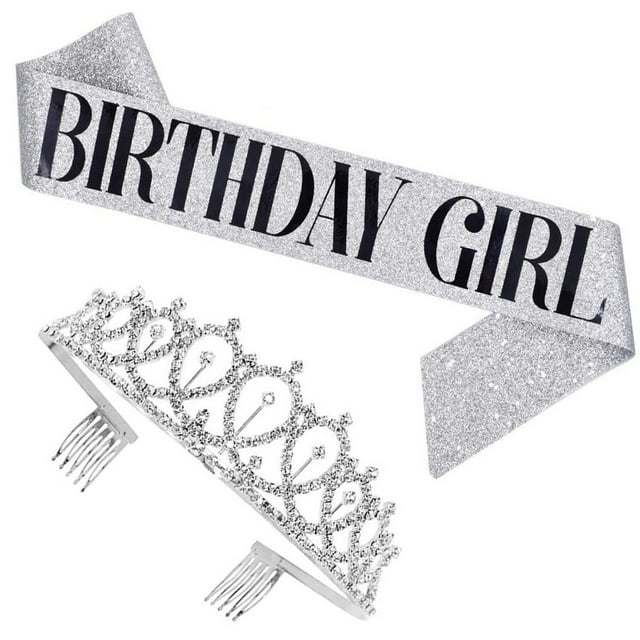 Naiovety Mujeres Hombres brillante Rhinestone Headwear hombro Correa Kit banquete portátil decorativo faja diadema suministros Kits de decoración para fiestas Plata Naiovety HA067597-01B
