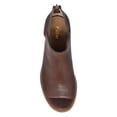 thumbnail image 4 of YDN Women Trendy Peep Toe Low Block Heeled Sandals Back Zipper Cutout Ankle Booties Comfy Dress Daily Shoes Size 6 Brown, 4 of 4