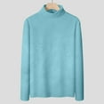 thumbnail image 5 of Comdrip Hauts pour Femmes Manches Longues Chemises pour Femmes Coupe Ample Col Roulé Haut Décontracté Automne Hauts Légers Chauds Chandails Hauts Col Roulé pour Femmes Bleu Ciel TG, 5 of 5