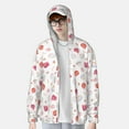 thumbnail image 4 of Goofa Red coral and scallop seashell Printed Women's UPF 50+ Sun Protection Hoodie Jacket Lightweight Long Sleeve Sun Shirt for Women with Pocket Hiking Outdoor-XX-Large, 4 of 9
