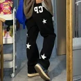 thumbnail image 2 of Pantalones vaqueros negros con gráficos para hombre, ropa de calle, pantalones vaqueros para hombre, tendencia de lujo regular de estrella 2024, moda coreana Harajuku Y2k suelta, 2 of 5