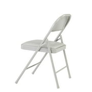Commercialine 950 Series 29.25 Metal Folding Chair in Gray (Set of 4)
