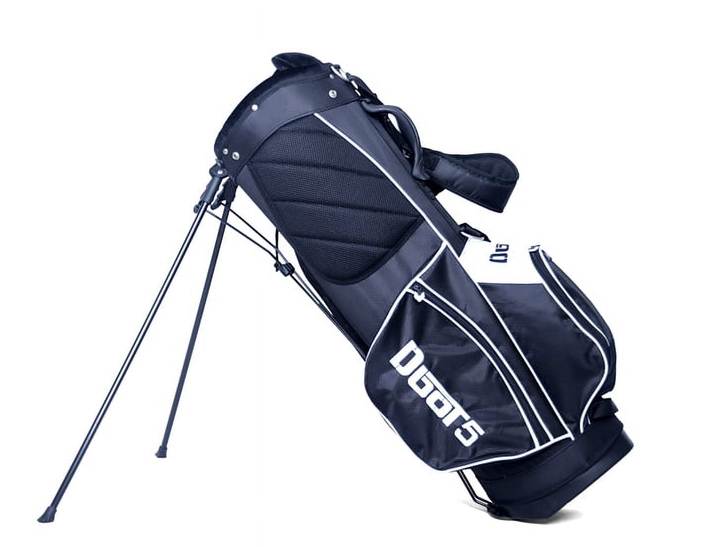 Dbot5 Sound Buddah New Golf Stand Bag Club for Men & Women - Lightweight Design with 8 Pockets (B/W)