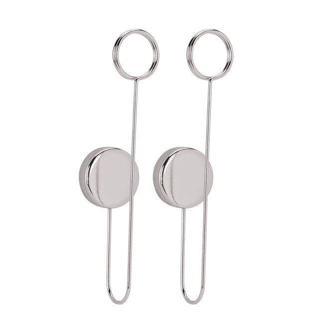 Clips para colgar imágenes, pegatinas de pared adhesivas de doble cara de Metal, Clip para mensajes (plateado), 2 uds.
