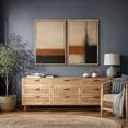 thumbnail image 4 of Framed Canvas Print Abstract Wall Art Set of 2 Neutral Decorative for Living Room Bedroom - 24"x36"x2 NATURAL, 4 of 8