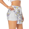 thumbnail image 1 of Balery Daisies Flowers Pantalones cortos deportivos para mujer con forro y dos bolsillos, elásticos, para entrenamiento, gimnasio, yoga-X-Large, 1 of 7