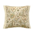 thumbnail image 2 of ChicYu Pillow Cover Throw Tassel Fringe 18x18 Inch Cotton Linen Decorative Cushion Case Floral Pattern for Sofa Couch Bed Living Room Bedroom Funda de Almohada, 2 of 6