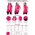 thumbnail image 7 of Women's Casual Solid Short Sleeve Basic Open Draped Front Cardigan Office Wear Jade S, 7 of 7