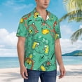 thumbnail image 5 of Bixox Men's Hawaiian Shirts Men's Funny Animals in Jungle Print Short-Sleeve Shirt-Small, 5 of 8