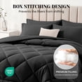 thumbnail image 3 of WISHEAD Queen Bed in a Bag Comforter Set with 7 Pieces - Black All Season Bedding Sets with Comforter, Pillow Shams, Flat Sheet, Fitted Sheet and Pillowcases, 3 of 8