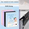 thumbnail image 7 of CTCMSP 3 Ring Binder with Dividers Tab Fits 200 Sheets of 8.5x11 Paper,1 Inch Durable Heavy Duty,Customizable Clear Cover with Inside Pockets, 7 of 7