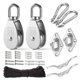 thumbnail image 1 of M25 Pulley System Kit, with Nylon Rope 4MM, Hooks, Plate (2 Pack), 1 of 5