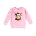 thumbnail image 5 of Ink Printed Image NOT a Chenille Patch Cow Sweatshirt for Women, Teens & Kids Faux Yarn Christmas Sweater Pink Sweatshirt 5-6, 5 of 6