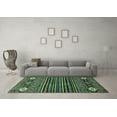 thumbnail image 3 of Ahgly Company Indoor Rectangle Abstract Turquoise Blue Modern Area Rugs, 7' x 10', 3 of 4