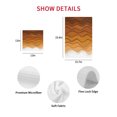 thumbnail image 7 of Orange Ombre Stripes Kitchen Dish Towels for Drying Dishes Set of 2, Farmhouse Retro Abstract Waves Art Waffle Weave Microfiber Hand Tea Bathroom Towels Quick Dry & Absorbent Towel 12x12, 7 of 7