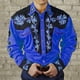 thumbnail image 5 of Camisa de hombre estilo retro con estampado de leopardo floral, camisa occidental, camisa informal de calle para exteriores, uso diario, otoño e invierno, camisa de manga larga con solapa, 5 of 5