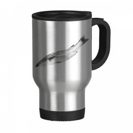 

Ocean Fish Fresh White Art Deco Fashion Travel Mug Flip Lid Stainless Steel Cup Car Tumbler Thermos