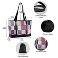thumbnail image 2 of FORMRS Laptop Tote Bag for Women with 15.6" Computer Compartments Handbag, Pink and Purple Plaid Pattern, 2 of 7
