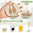 thumbnail image 3 of Giraffes 6 Pcs Drink Coasters with Holder Absorbent Coasters Woven Coasters for Drinks Table Desk Protection Home Decor, 3 of 7