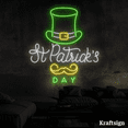 thumbnail image 3 of Craftnamesign St. Patrick Day Neon Sign, Patrick Hat LED Sign, LED Signs, 3 of 4