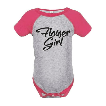 

Custom Party Shop Baby Girl s Flower Girl Wedding Raglan Onepiece