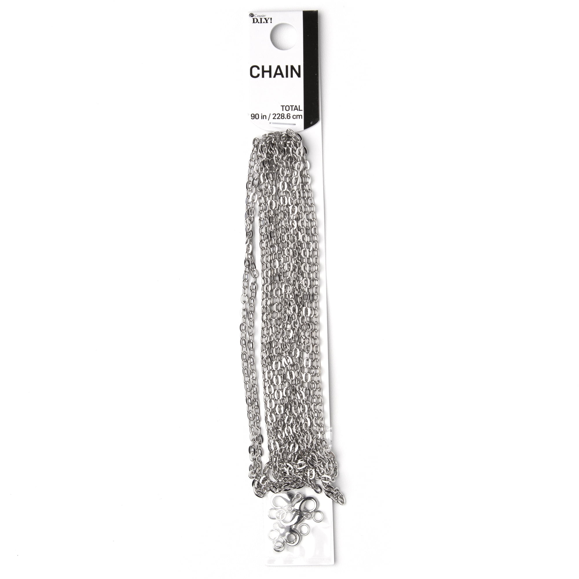 DIY Metal 90 in. Small Chain, Silver Finish, Unisex