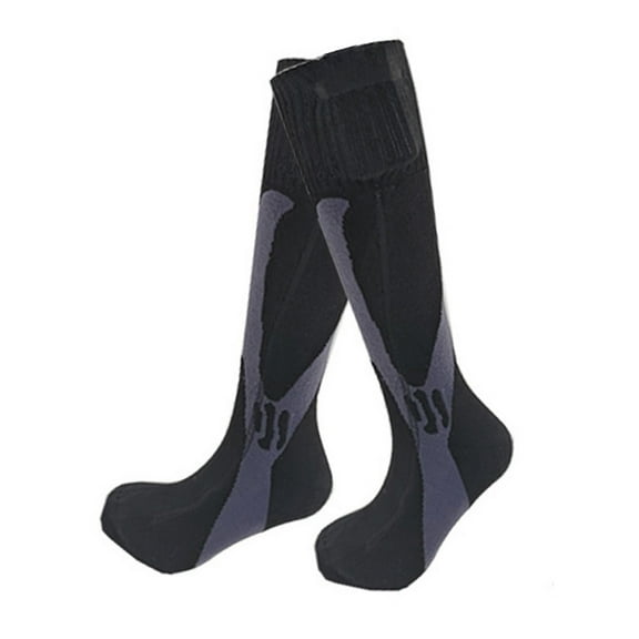 Electric Heated Socks Outdoor Sport Socks Fast Heating For Skiing Sport Supplies (Black)