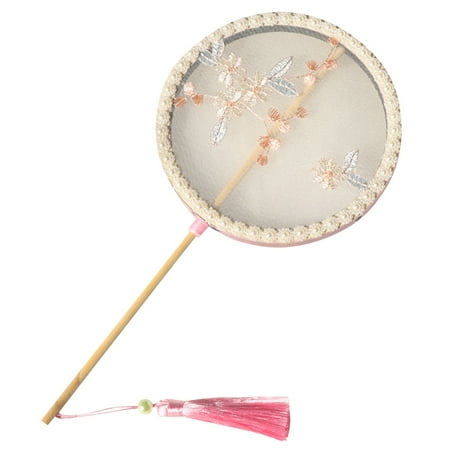 

Bangcool Ancient Fan Fashion Chinese Style Flower Embroidery Hand Fan Photo Prop for Girl