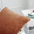 thumbnail image 2 of Home Soft Things Rabbit faux-fur Throw Pillow Cover 4 Piece Set, 20" x 20", Umber, 2 of 3
