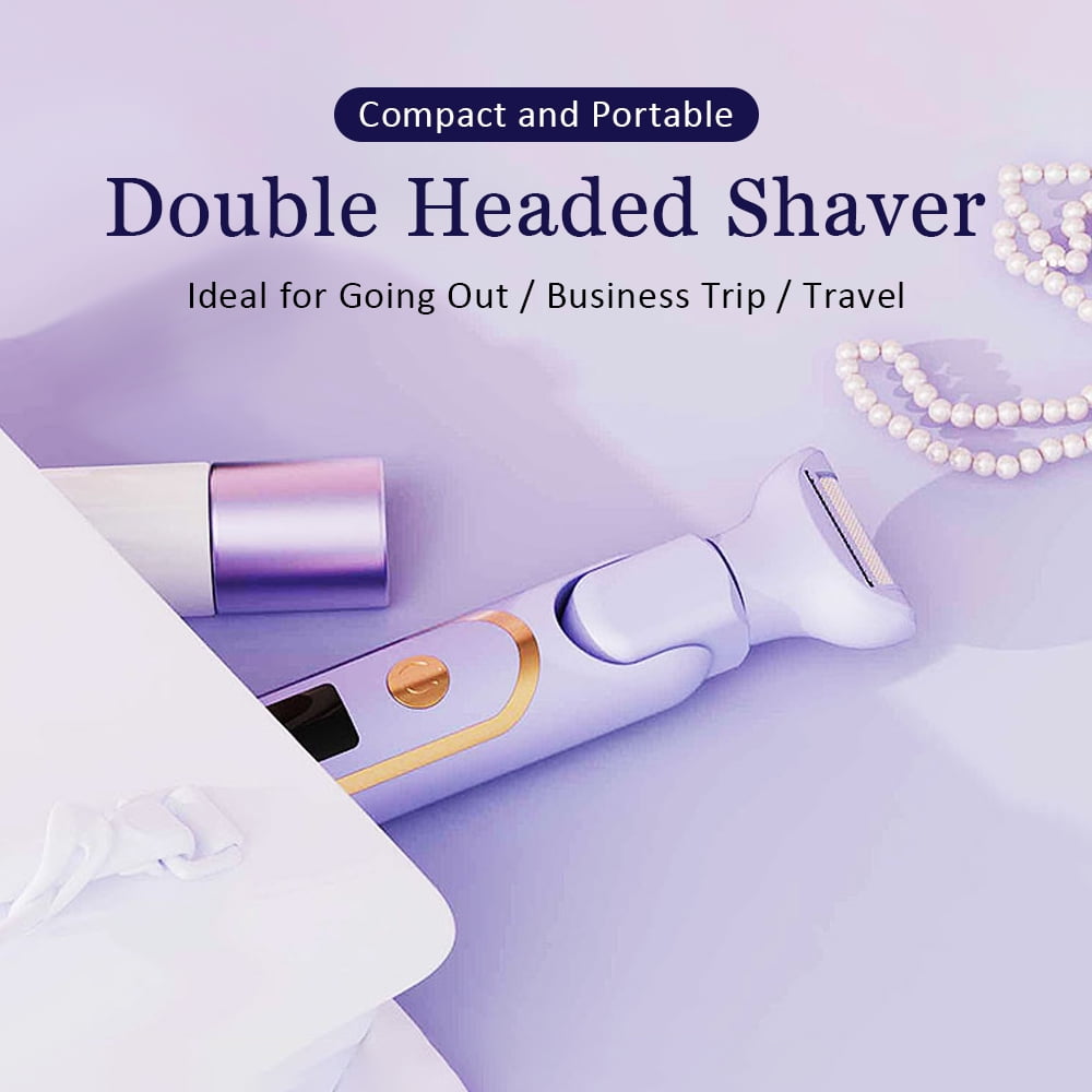 Electric Razor for Women,Facial Hair Removal for Women,5-in-1 Multi-Function Women's Hair Removal Trimmer,Facial Hair Trimmer for Women,Cordless Waterproof Bikini Trimmer Shaver Razor Purple