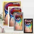 thumbnail image 4 of Designart 'Close Up Eye With Colourful Cry In A Wheel Arround' Modern Framed Art Print, 4 of 4