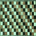 thumbnail image 1 of Ahgly Company Indoor Square Checkered Light Blue Modern Area Rugs, 3' Square, 1 of 4