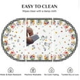thumbnail image 5 of Spring Tablecloth Oval 60x84 Inch, Summer Outdoor Floral Tablecloth Watercolor Flower Bouquet Buffalo Plaid Table Cloth Decor for Dinner Party Picnic, 5 of 6