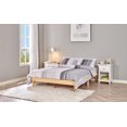 Musehomeinc 12 Inch Wood Bed Frame Elegant Style, no Box Spring needed